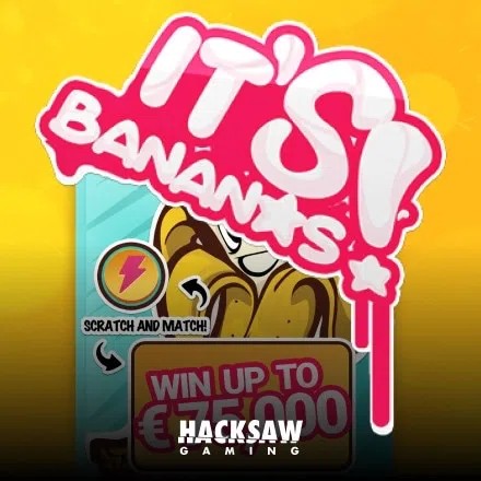 It’s bananas! slot logo by Hacksaw Gaming at Cleobetra Casino